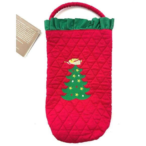Colonial Williamsburg Foundation Quilted Christmas Holiday Gift Bag Angel Tree - Picture 3 of 6